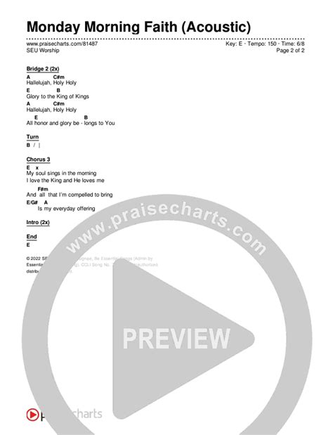 all in seu worship chords|monday morning faith piano chords.